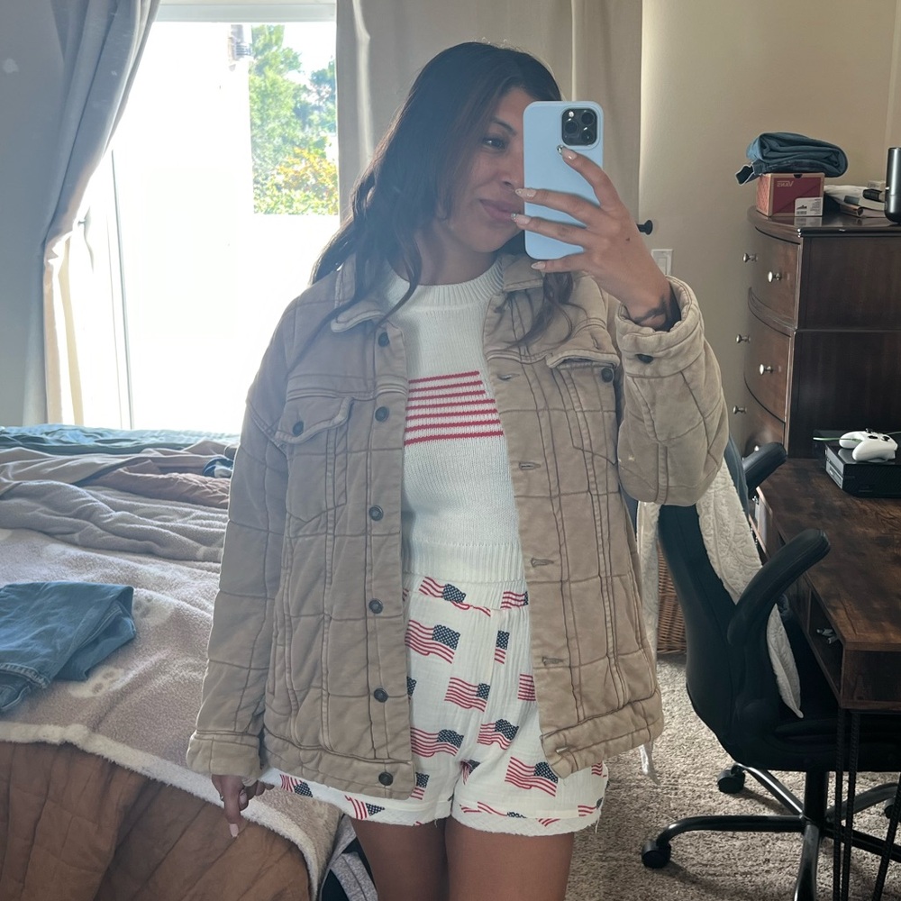 USA knit crop